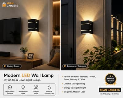 Mian Gadgets | Modern LED Wall Lamp | Indoor & Outdoor Wall Light