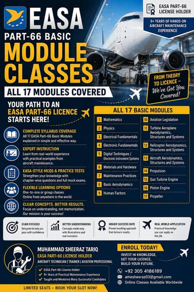 EASA Part-66 Module Classes – Enroll Now!