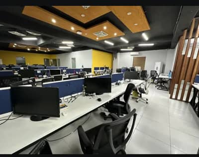 Fully furnished Bulding grounds plus 1st floor fir rent in johar town near Emporium mall