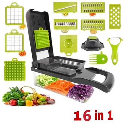 16 in 1 Vegetable Cutter Fruit Vegetable Slicer Cutter Set