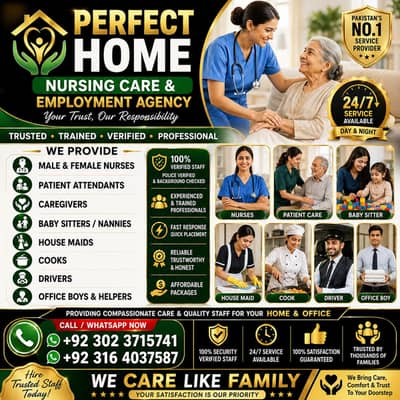 Maids/Nanny/Nurse/Baby sitter/Patient attendant/Cook /Driver/Helper