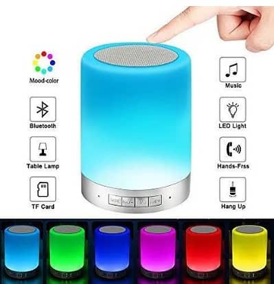 Smart Touch Lamp Portable Speaker with Calling Support Mobile Connect