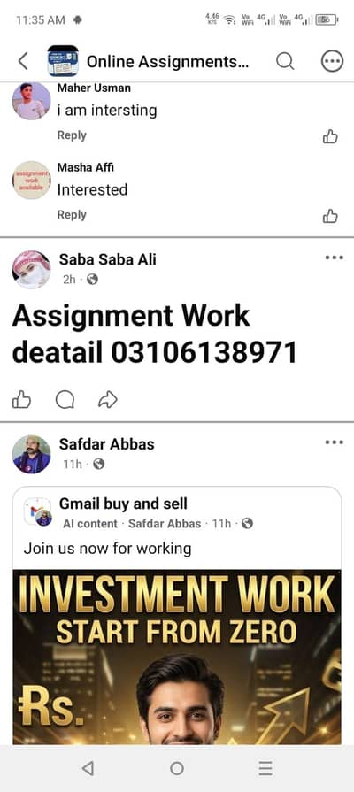 assignment work