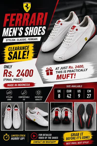 Ferrari Style Men's Shoes – Clearance Sale