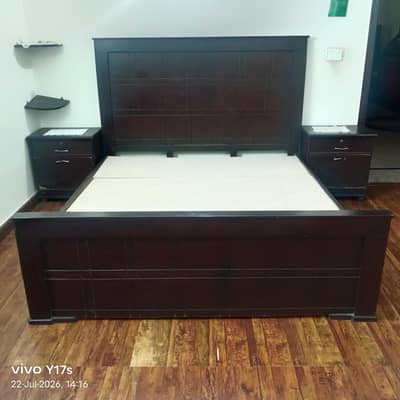 bed do side table dressing almari