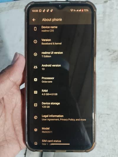 Realme C35 4GB/128GB – Panel Changed – Box Available – Good Condition