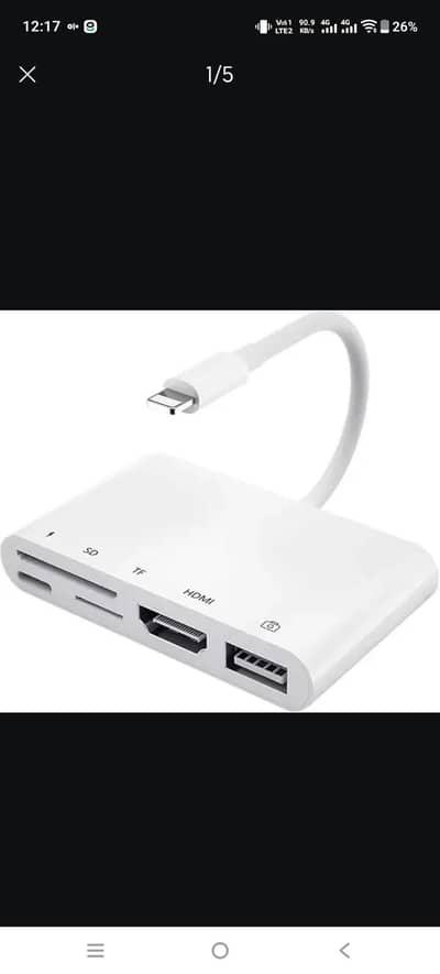 LIGHNING TO HDMI ADAPTER 5 IN 1