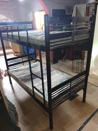 Metal Bed with Mattress Neat and Clean Condition.