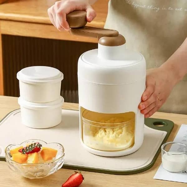 Household Hand Operated Shaved Ice-Milk Shake Making Machine, Smoothie Breaker, Kitchen Accessories