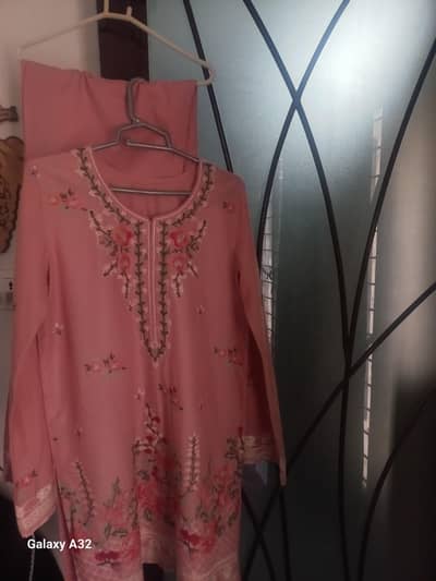 Tea pink farshi shalwar