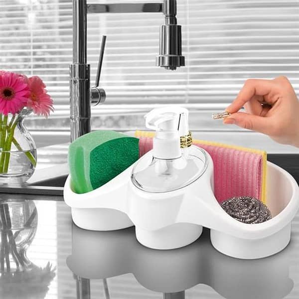 3IN! Sponge Holder and Soap Dispenser