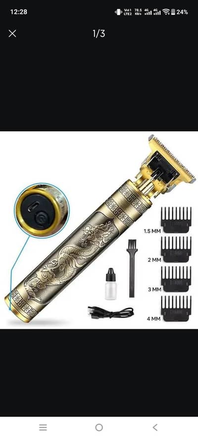 Vintage T9 Hair Trimmer – Professional Cordless