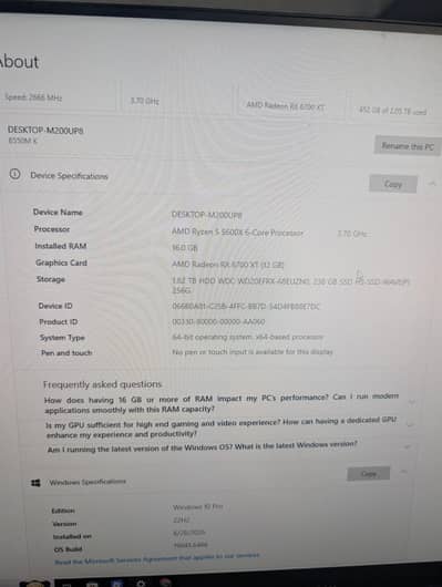 AMD risan 5600 X 64 Prosser