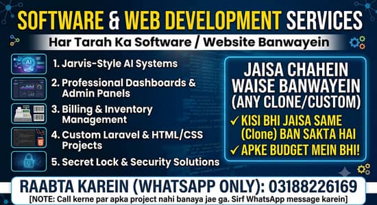 Custom Software & Web Development (Apke Budget Mein)