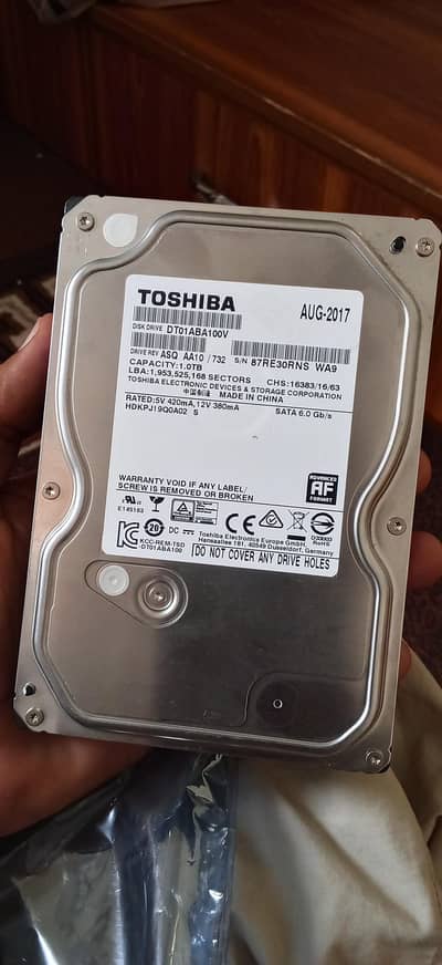 Hard drive 1 TB Toshiba New fresh