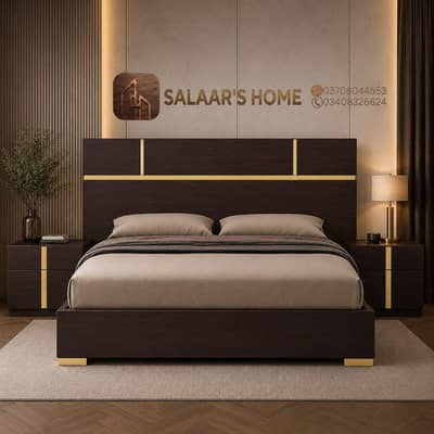 Brand New Modern Bed Set with 2 Side Tables | Factory Price
