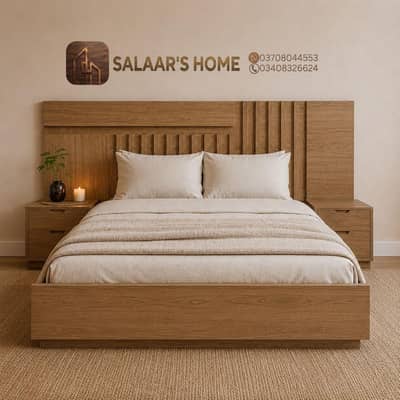 Brand New Modern Bed Set with 2 Side Tables | Factory Price