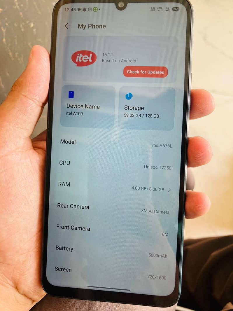 Itel A100 5
