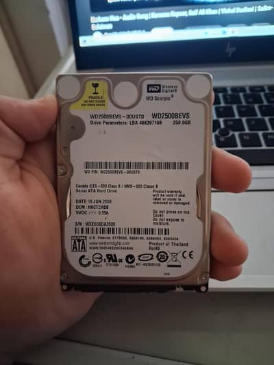 250 gb laptop and pc hdd