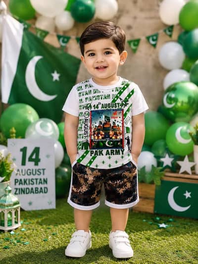 14 August 2 Pcs Boy's Lighting Shirt And Shorts Set