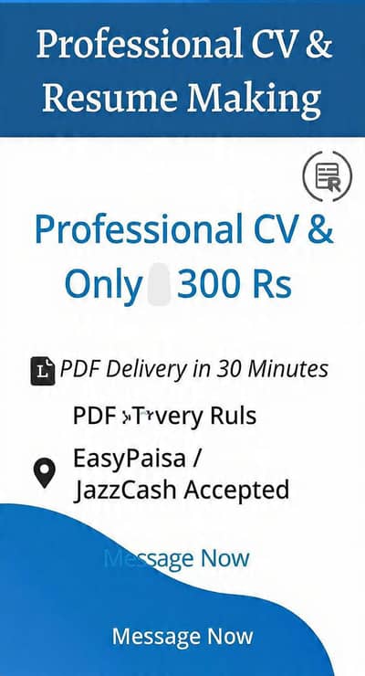 Professional CV & Resume Making - 300 Rs