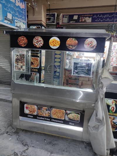 Food stall, fryer, hotplate