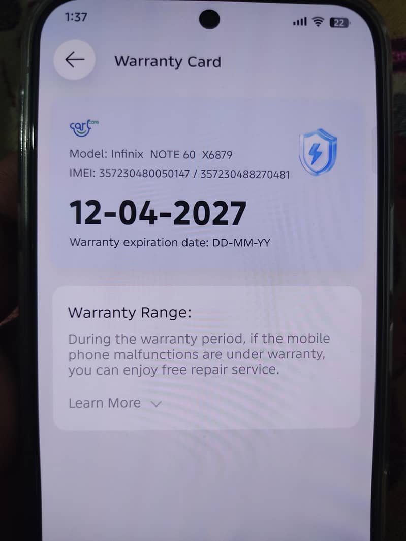 Infinix NOTE 60 8