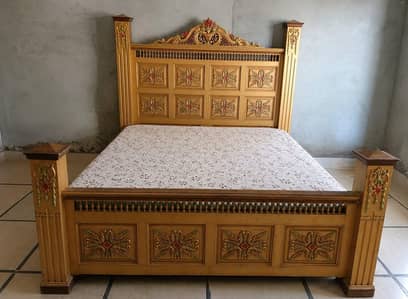 wooden bed
