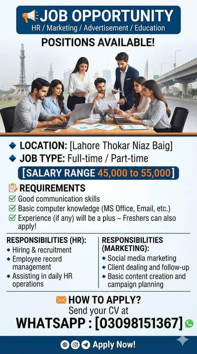 job opportunity for fresher