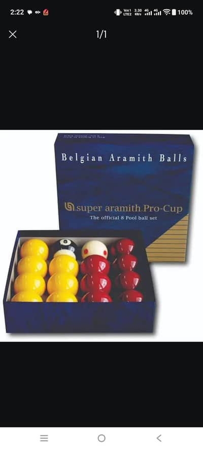 Super Aramith Pro Cup Pool Balls Belgian Billiard