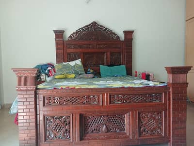 Brand new bed with side tables only 2 months used
