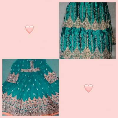 short frock Indian sharara sea green colour medium size