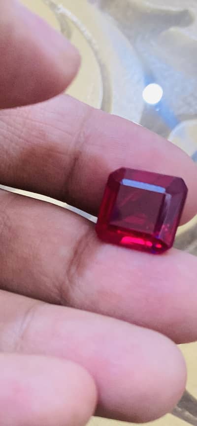 100%Original Yaqoot (Ruby)withSquare Emerald Cuttingand otherGemstones