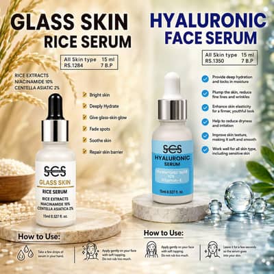 SCS Premium skin care collection, Facial,serum, Mask,scrub, creams and