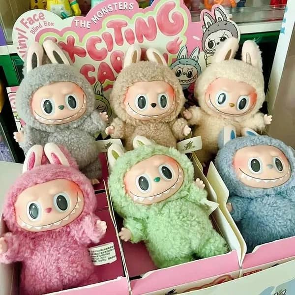 Pop Mart Beautiful Mysteri Box Labubu Cloth Heartbeat Blind Macaron Series Doll Labu Cloth Plush Toy Bag Pendant Gift 1PCs