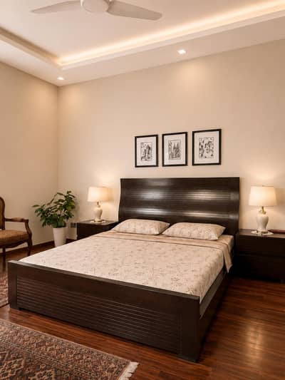 Elegant Wooden Bedroom Set- with Dresser and Side Tables