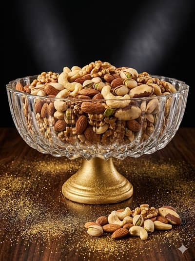 vintage crystal glass bowl