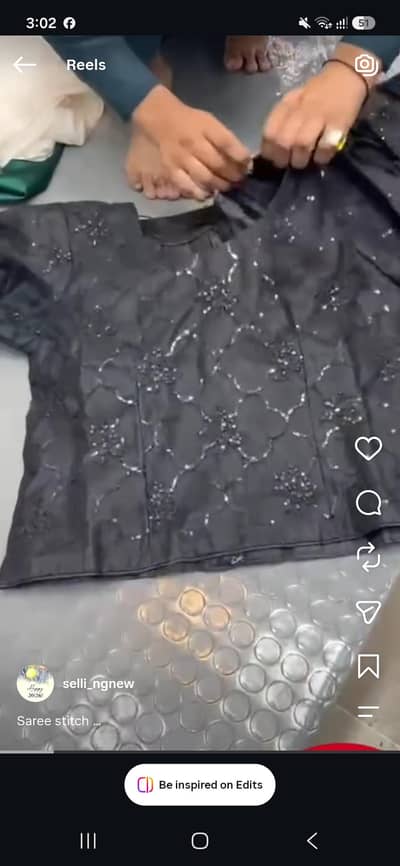 saree pursches pindi colour black new no used