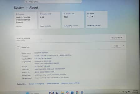 Dell Inspiron Core i7, 8th Generation 3580 Exchange Possible HP Book