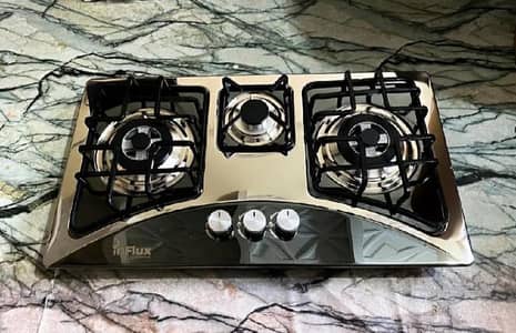 There burner stove condition 10 by 10 automatic hai