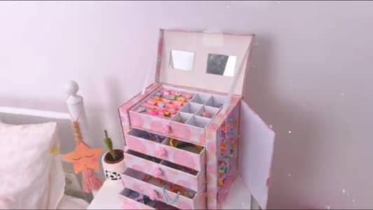 Handmade Jewelry & Makeup Organizer Box