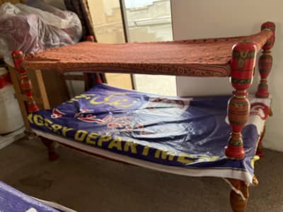 Traditional Handmade Wooden Charpai (Desi Manji)