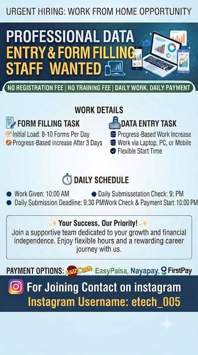 WITHOUT ANY INVESTMENT ONLINE FORM FILLING AND DATA ENTRY