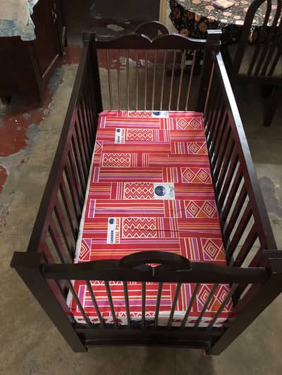 Wooden Baby Cot - Used but like new