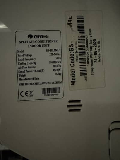 GREE GS-18LM4L/I 1.5 Ton Split AC Used