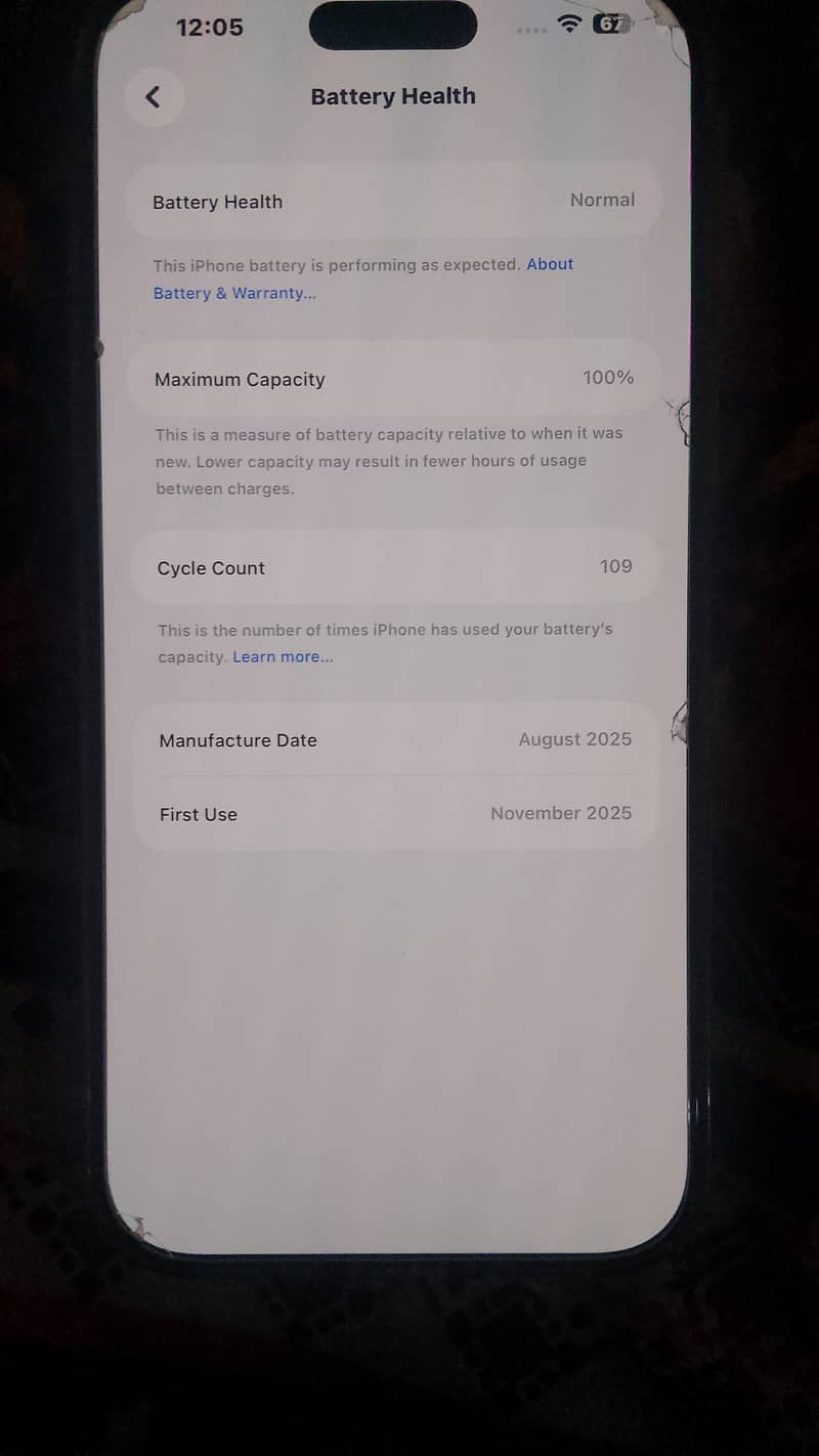 Apple iPhone 17 Pro Max 100 percent battery health 3