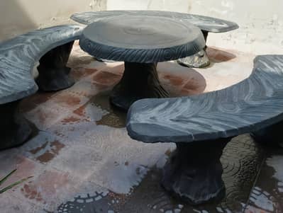 Cement Table & benches for garden