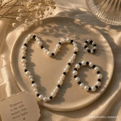 hand made necklace set with 1 breclet and 1 ring