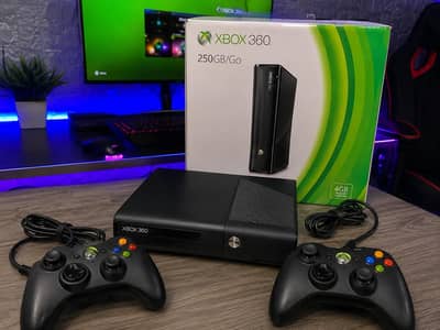X box 360 (Ultra Slim)-Jailbreak-60 Games Installed-Sealed Console