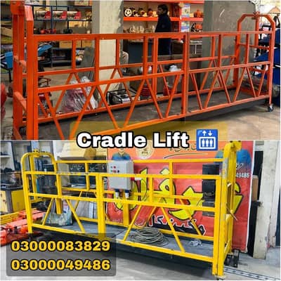 suspended plateform , Cradle lift , cargo or passenger lift , capsule